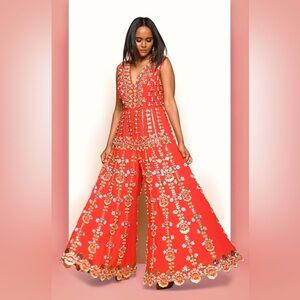 ISO Papa Don’t Preach FIERCELY FRENZY : RED EMBELLISHED JUMPSUIT